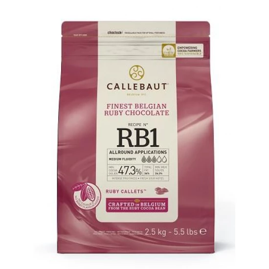 CALLEBAUT RUBY CHOCOLATE (2,5 KG) // CHR-R35RB1-2B-U75 CALLEBAUT RUBY CHOCOLATE (2,5 KG) // CHR-R35RB1-2B-U75